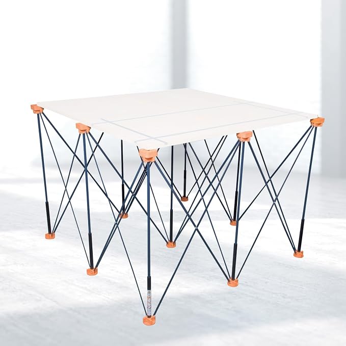 POWERTEC Arachni Flex Portable Workbench 4x4ft Collapsible Workstand - Heavy Duty Folding Work Table Base, 3500 lbs Capacity 36 Inch Work Height, No Assembly Mobile Work Station w/Carry Strap (71927)