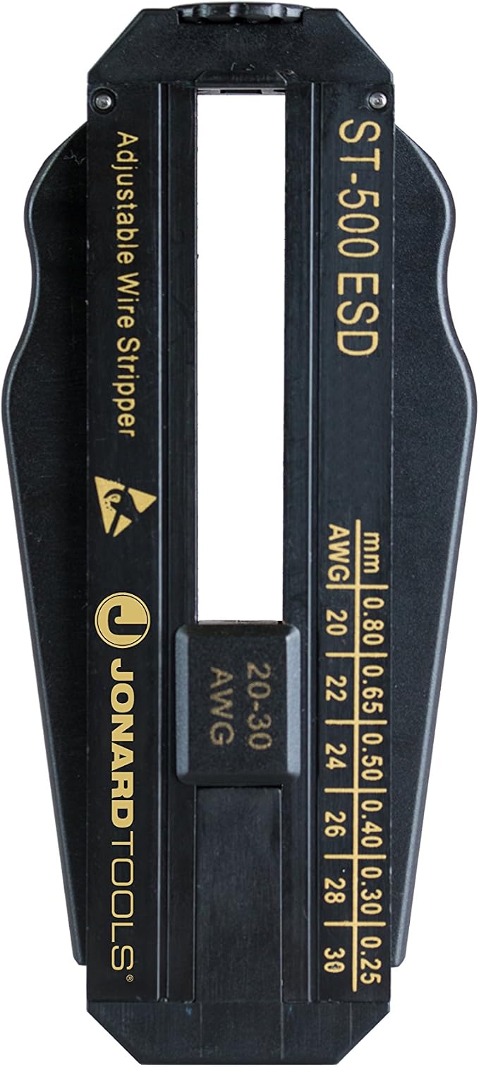 Jonard Tools ST-500ESD ESD-Safe Adjustable Precision Wire Stripper, 20-30 AWG