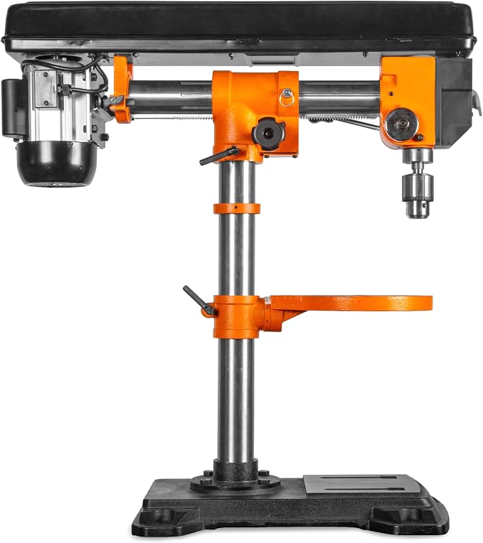 WEN 6.2-Amp 33-Inch Radial Arm Drill Press, Benchtop Design with 5 Speeds and Cast-Iron Construction (4233)