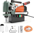 1380W Low Profile Magnetic Drill Press with 3/4" Annular Cutter, 2585lbf 680RPM Powerful Drilling Machine, 1.4" Boring Diameter Portable Mag Drill Press for Metal Surface Industrial & Home Improvement