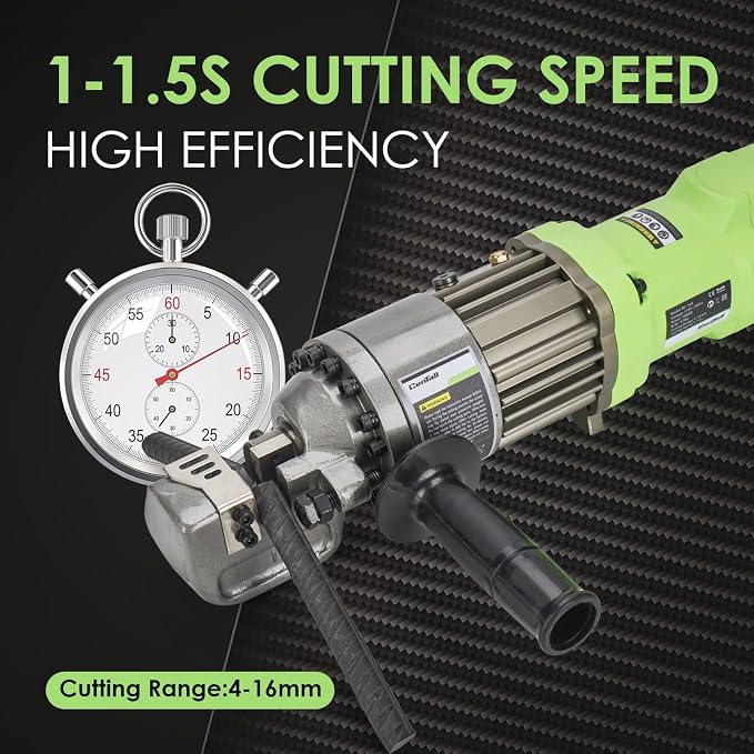 5/8" Electric Hydraulic Rebar Cutter 1-1.5s Cutting Speed Portable Rebar Cutter Cutting Rebar 4-16mm 1000w 120v/60hz RC16A