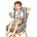 Toddler Booster Seat for Dining Table,Kitchen Chair Booster Cushion | Non-Slip Booster Seat with Backrest and 5 Piont Harness, PU Waterproof Travel Baby Booster Increasing Cushion