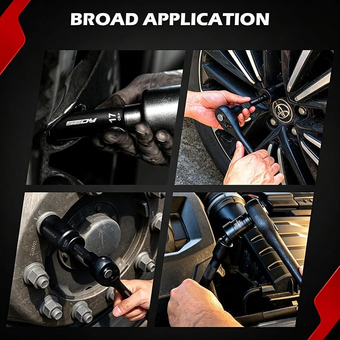 66-Piece 1/2" Drive Impact Socket Set, SAE 3/8" to 1-1/4" and Metric 10-24mm, Deep & Standard 6-Point Cr-V Sockets with Ratchet, Extension Bars, Adapters, Universal Joint, Drill Adapter, Storage Case
