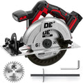Brushless Cordless Circular Saw, for Milwaukee M18 Battery, 6-1/2 Inch Aluminum Alloy Blade, 8000 RPM, 6.2 Lbs Lightweight, Cutting Depth 2-1/5" (90°), 0-90° Bevel, Hex Wrench, Rip Guide for Wood PVC