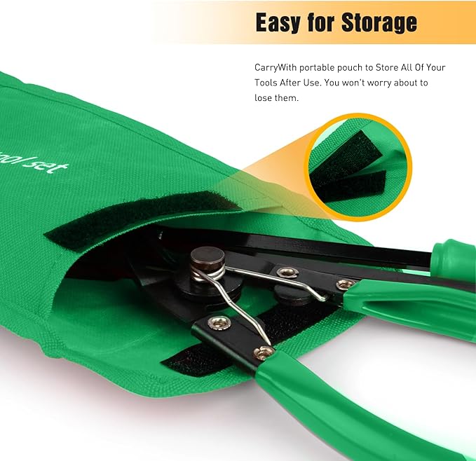 GOOACC Auto Trim Removal Tool Set 3Pcs No Scratch Pry Tool Kit with Storage Bag for Car Body Clips Door Panel Car Clips Dashboard Repair Green