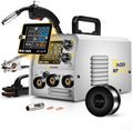 SSIMDER 140A MIG Welder Flux Core 110V 220V 3 in 1 with 1lb Wire, IGBT Inverter Multiprocess Welding Machine for DIY Beginner, Auto Repair, Home & Farm