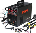 Plasma Cutter Welder Combo Gas MIG/Gasless MIG/HF TIG/Stick/CUT 5 in 1 Aluminum Welding Machine with 110V/220V Dual Voltage Multi Process Welder