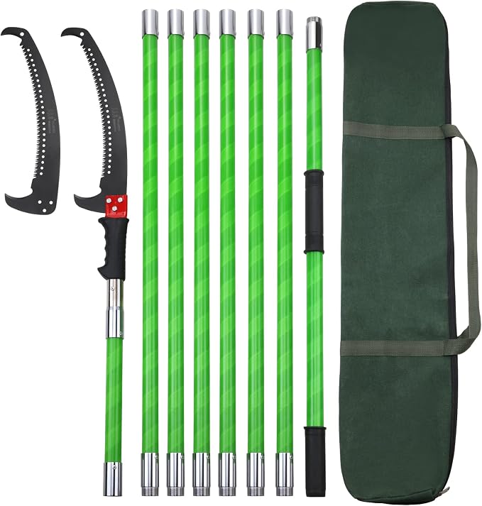 27 Feet Tree Pole Pruner Manual Branches Trimmer Tree Branch Garden Tools Loppers Hand Pole Saws Extendable Height