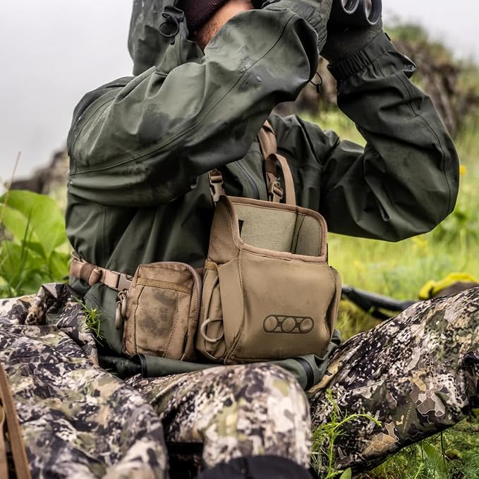 Eberlestock Recon Modular Bino Pack - Advanced Binocular Harness System | Customizable Attachments, Chest Rig with Magnetic Closure to Keep Binos Secure, Dual Side Zipper Pockets