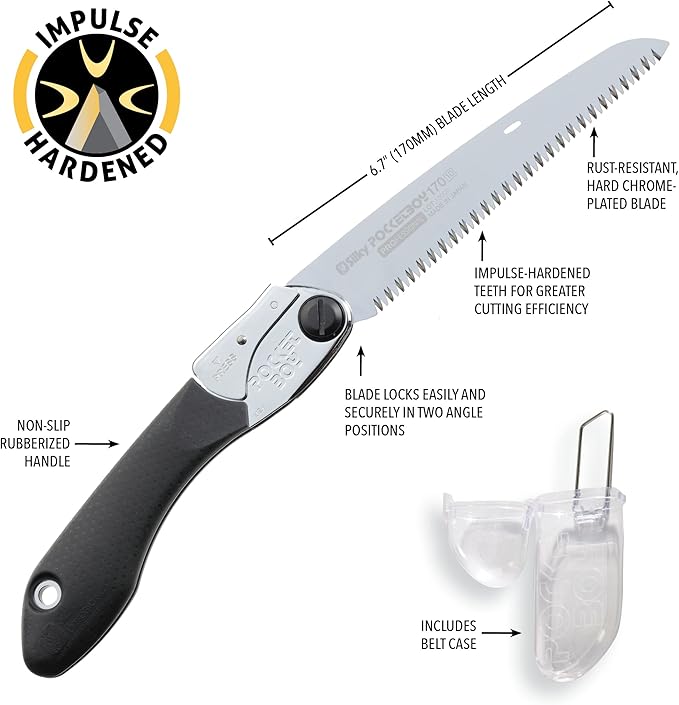 Silky Professional Series PocketBoy Folding Saw 170mm Medium Teeth (340-17)