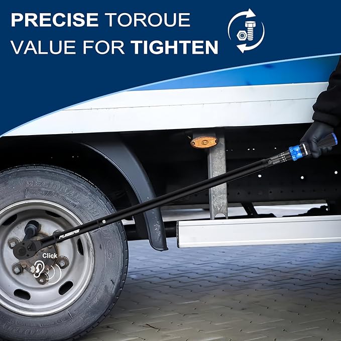 High Torque Wrench 3/4'' 200-1000 ft, 3/4 Inch Torque Wrenches for Car, Truck, Tractor, Accuracy ± 3% Two Directions Adjustable 24 Teeth Precision Instruments