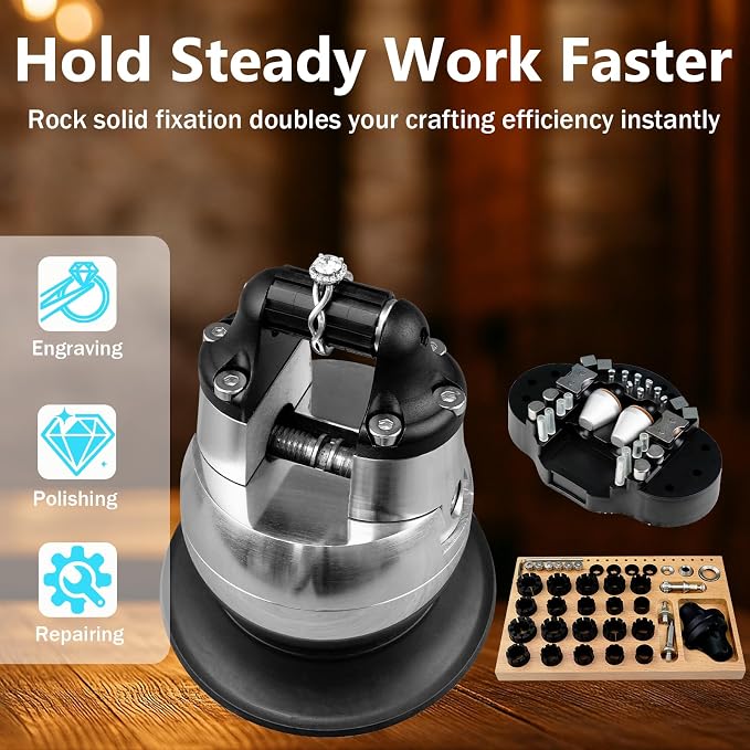 DZQ 71 Pcs 3 Inch Jewelry Ball Vise Tool Kit with Ring Making Accessories
