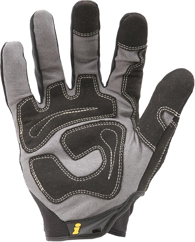Ironclad General Utility Work Gloves GUG, All-Purpose, Performance Fit, Durable, Machine Washable (1 Pair) Black