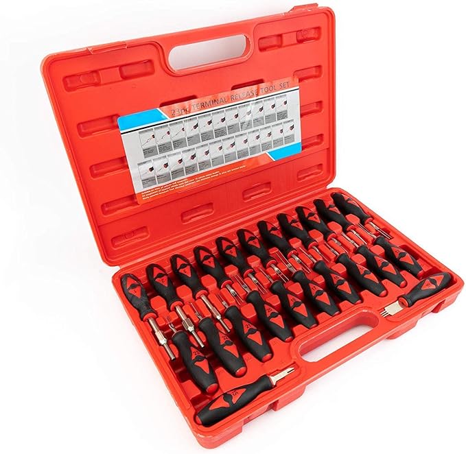 23-Piece Universal Terminal Release Kit Electrical Terminal Removal for American Domestic and Imported Vehicles