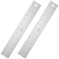 Tellegloww 2 Pack 12 Inch Center Finding Rulers Aluminum Metal Centering Ruler Tool Straight Edge for Woodworking Metal Work Construction and Around the Home