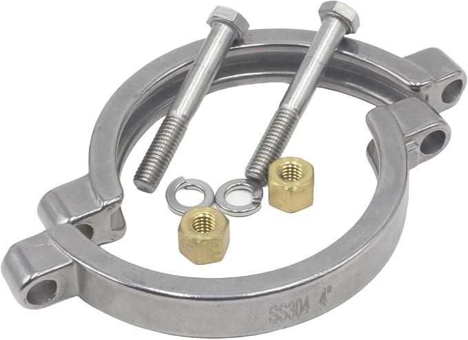 HFS(R) 4" High Pressure Tri Clamp Clover Sanitary Clamp for Tri Clamp Fitting Connection, Stainless Steel 304