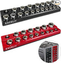 EACELIY Magnetic Socket Organizer Set,SAE & Metric Socket Holder Kit,，Tools tray， holds 35 Deep and Shallow 1/2" Sockets, attaches to steel box/tool cart (sockets not included) 丨2PC 1/2"