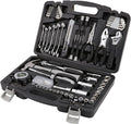 Amazon Basics 131-Piece General Household Hand Tool Set with Storage Case for Home Repair, Portable