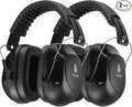 Floriogra 2 Pack 34dB Noise Canceling Headphones For Shooting, Hearing Protection Earmuffs, Ear Protection Headphones, Thickened Headband Ear Muff For Noise Reduction for Shooting, Construction,Mowing