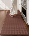 Color&Geometry Anti Fatigue Cushioned Kitchen Floor Mats,24"X71",Long Runner Rug Non Slip Waterproof,Memory Foam Padded Standing Mat for Front Sink,Brown