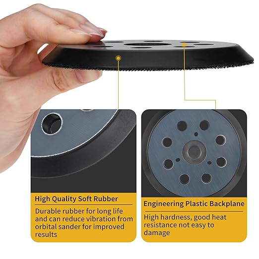 Sander Pads Replacement for Dewalt, 4 Pack 5" 8 Hole Hook and Loop Orbital Sander Pads Compatible with DeWalt DW420 DW421 DW422 DW423 DW426 D26451 D26453 Random Orbital Sanders
