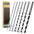Extra Long 230mm Brad Point Wood Drill Bit Set Metric - 7 Pack Carpenters Quality - Drill Splinter-Free Perfectly Round Holes in All Types of Wood (4mm, 5mm, 6mm, 7mm, 8mm, 10mm, 12mm)