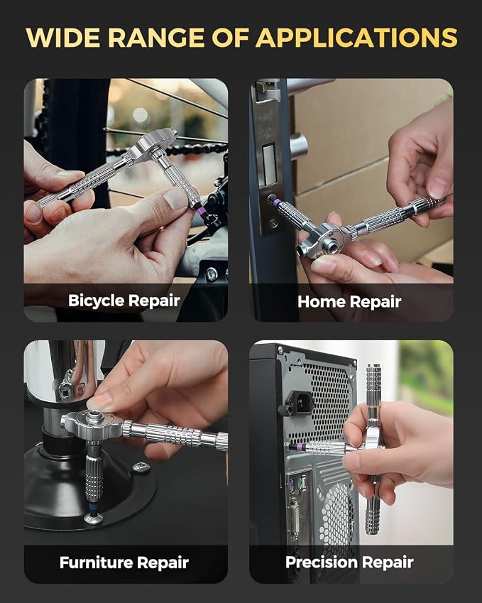 LIFEGOO Ratchet Screwdriver Set: 40 in 1 Magnetic Screwdriver Sets | with T Handle, S2 Steel Bits Storage Case Repair Tool Kit for Computer, Eyeglass, Bicycles, Watch, Furniture DIY Gift for Man