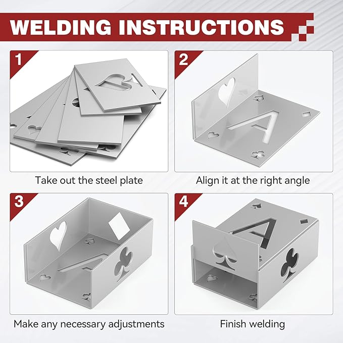 ARCCAPTAIN Welding Coupons, 6-Piece Welding Practice Kit, Type 201 Stainless Steel Plates, Welding Accessories for MIG, TIG, Stick, and Wirefeed