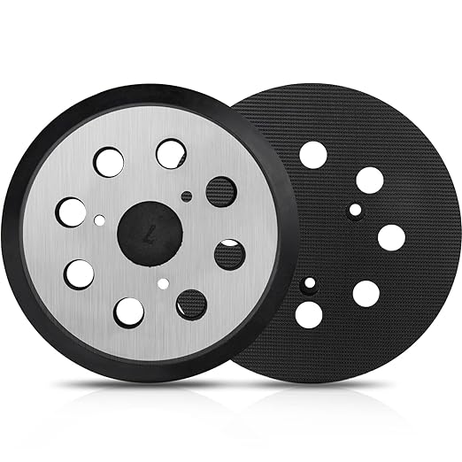 Sander Pad Replacement for Dewalt, 2 Pack 5" 8 Hole Hook and Loop Orbital Sander Metal Pads Compatible with DeWalt DW420 DW421 DW422 DW423 DW426 D26451 D26453 Orbital Sander (3 Screw Holes)