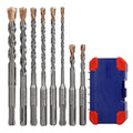 WORKPRO 8-Piece SDS-Plus Drill Bit Set, Carbide Tip, SDS+ Rotary Hammer Drill Bit Set with Storage Case for Brick, Cement, Stone & Concrete