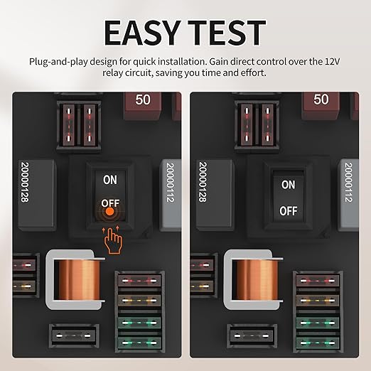 RVMARINEPAT Relay Bypass Switch 9038 Relay Tester Kit Diagnostic Tester Scan Tool & Fuel Pump Relay Bypass Master Kit Replaces 9036 9037 Compatible with Domestic GM BMW Audi Chrysler 6-Pack