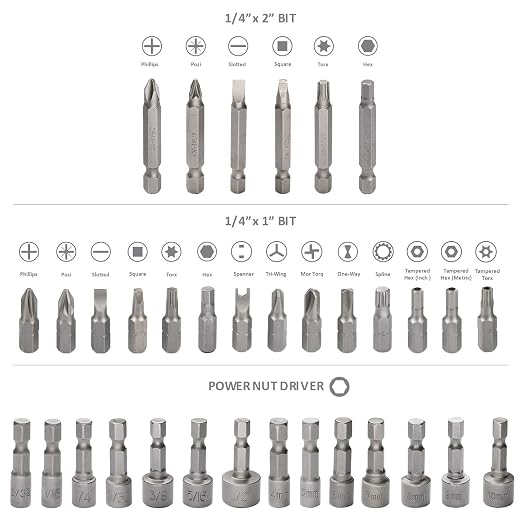 KingTool Drilling and Driving Accessory Kit (KingTool 318-Pieces Screwdriver and Drill Bit Set)