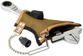 T10001 Mining Adjustable Wrench with Hammer, Chrome Finish, 12"