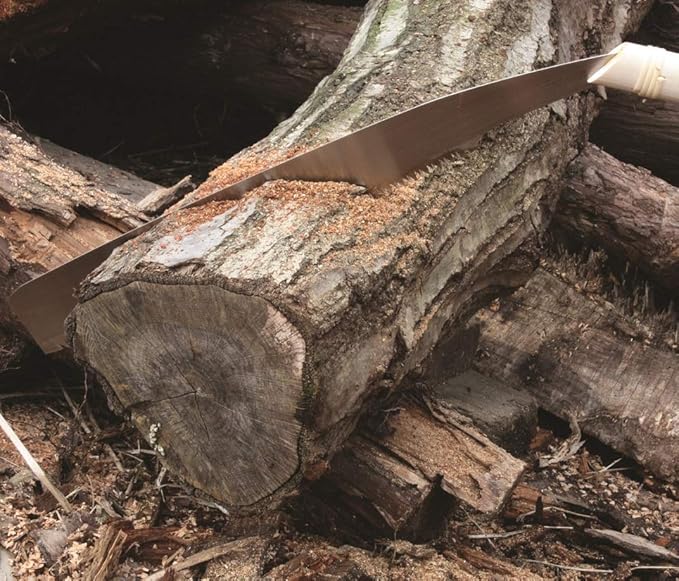 KAKURI Temagari Saw 14" Long Japanese Tree Limb Saw, Razor Japanese Steel Blade, Large Hand Pruning Saw for Cutting Tree, Log, Limb, Thick Branch, Raw Wood, Made in JAPAN