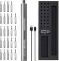 VEVOR Mini Electric Screwdriver, 27 in 1 Electric Precision Screwdriver Set – Small Cordless Power Screwdriver with 360°LED Light & 24 Magnetic Bits,Repair Tool for Phone Laptop Camera Watch Computer