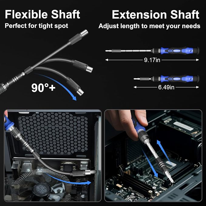 STREBITO Electric Screwdriver, 144-in-1 Precision Screwdriver Set, 120 Magnetic Bits, Organized Storage and Portability, Small Tool Kit for Electronics, PC, Computer and Laptop