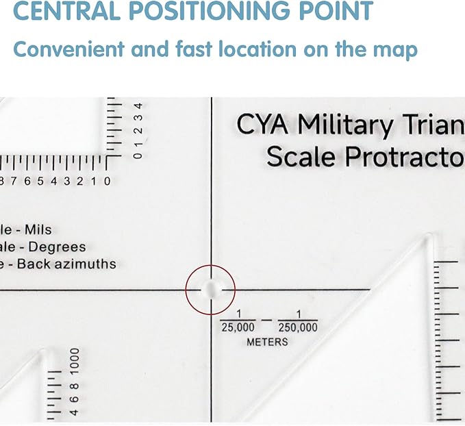 5 Inch Military Map Protractor Military Style Utm/mgrs Coordinate Scale Map Perfectly Cut Land Navigation Protractor Maps Reading and Grid Coordinate Reader