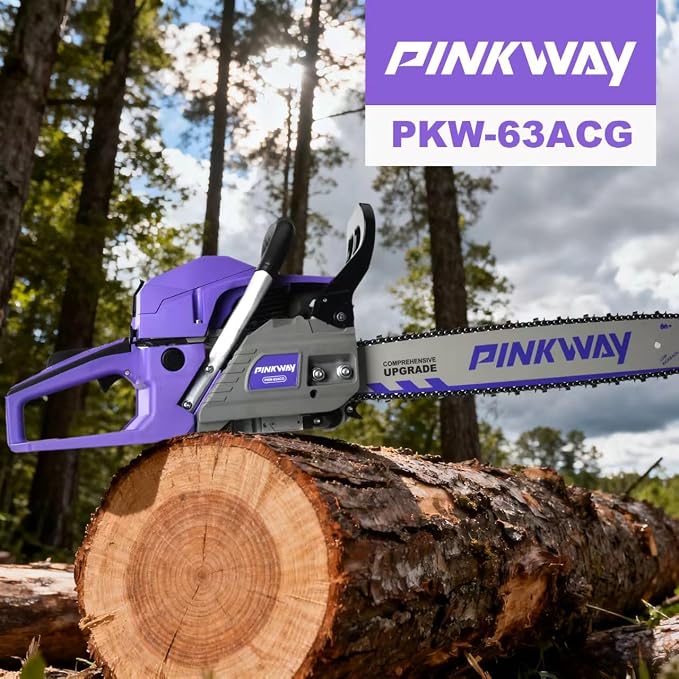 2-cycle 63CC Chainsaw Saw Gas Powered 20" Chain Saws Cordless Petrol Saw Handheld Chainsaw for Cutting Wood Trees Branches，63ACG Upgrade