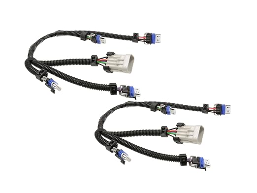 Michigan Motorsports LS Ignition Coil Harness Pair | Fits GM 4.8L 5.3L 6.0L 6.2L 7.0L 8.1L LQ4 LQ9 LS2 LS3 LS7 LSX V8 Engines | Replaces 89017477, 2 Color-Coded Stock-Location Harnesses for Both Banks