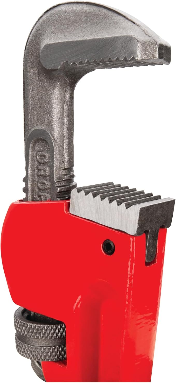 Performance Tool W1133-12B 12 in. Red Adjustable Pipe Wrench | Heavy duty plumbers monkey wrench. Drop-forged steel construction. Precision milled jaws. Protective enamel paint