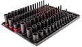 TEKTON 1/4 Inch Drive Impact Socket Set, 87-Piece | SID90207 | (5/32 - 11/16 in., 4 - 17 mm), Shallow, Semi-Deep, and Deep, 12-Point, Socket Rail