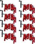 ATPEAM Wood Gluing Pipe Clamp Set | 8 Pack 3/4’’ Heavy Duty Cast Iron Quick Release Pipe Clamps for Woodworking with Unique Foot Design (8, 3/4'')