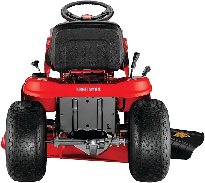 CRAFTSMAN 42" Gas Riding Lawn Mower with 17.5 HP* Briggs and Stratton Single-Cylinder Engine, Gas Lawn Tractor with 7-Speed Transmission, Red/Black (13AN77XSA93)
