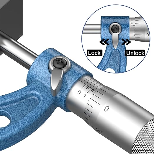 HDLNKAK Outside Micrometer Set, 2-3" Machinist Micrometer, 1 Pcs Machinist Tool Set, 0.0001" Graduation Micrometer Set, Alloy Precision Micrometer, Micrometer Standard Set with Case