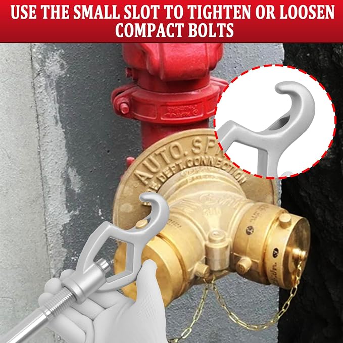 Adjustable Fire Hydrant Wrench Set, 20", 1-1/2" to 3" Jaw Range, 2 Pack | Galvanized Carbon Steel with Adjustable Jaw, Pipe Hook, Teardrop End, Textured Grip and Work Gloves for Field Maintenance