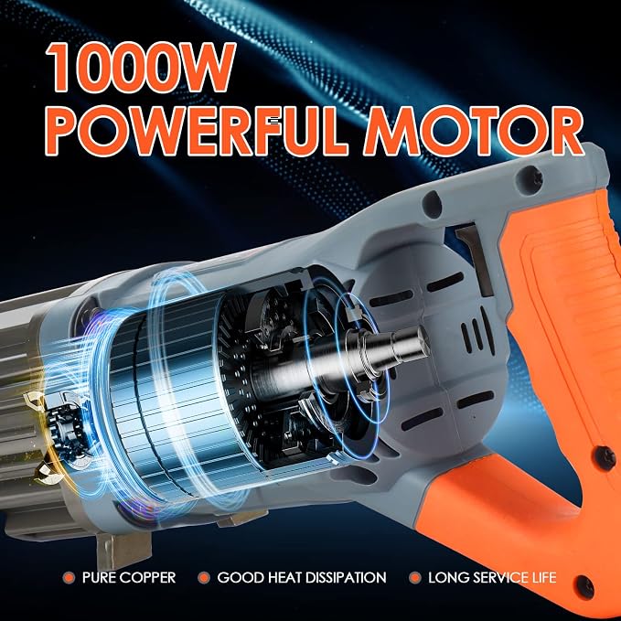 5/8" Electric Hydraulic Rebar Cutter 1-1.5s Cutting Speed Portable Rebar Cutter Cutting Rebar 4-16mm 1000w 120v/60hz RC16A (Grey + Orange)