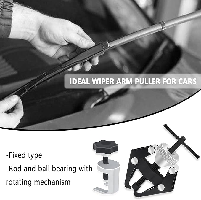 Stacool Windshield Wiper Arm Removal Tool Kit,Heavy Duty Wiper Arm Puller/Battery Terminal Puller,Universal Car Accessories Carbon Steel Small Bearing Puller for Most Car Truck SUV RV