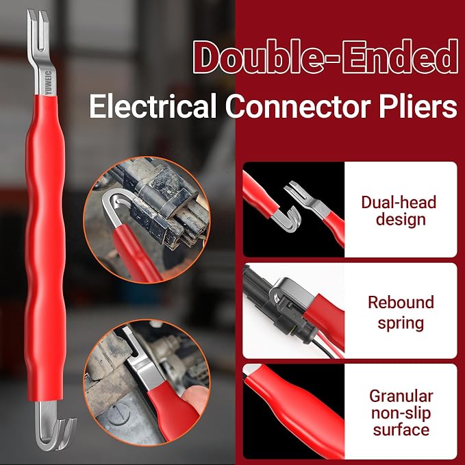 4PCS Electrical Disconnect Pliers Set, Automotive Electrical Disconnect Pliers and Terminal Pin Removal Tool Kit, Professional Automotive Tools for Most Cars, Trucks and SUVs