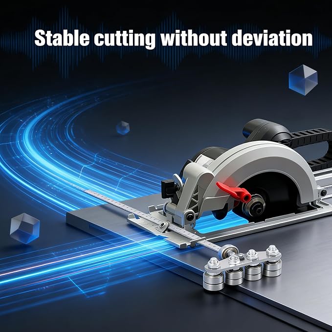 Positioning Calipers for Precise Measurements & Easy Wood Cutting,Adjustable Stainless Steel Circular Saw Guide Rail for Circular Saw Furniture Making (small size)