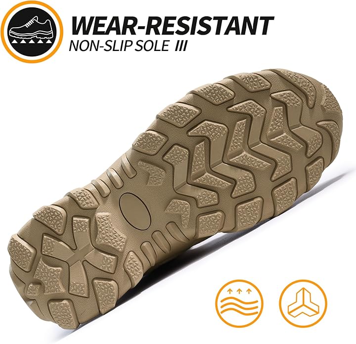 Steel Toe Boots for Men Work Boots for Men Breathable High Top Work Shoes Lightweight Indestructible Safety Shoes Industry Construction Safety Footwear
